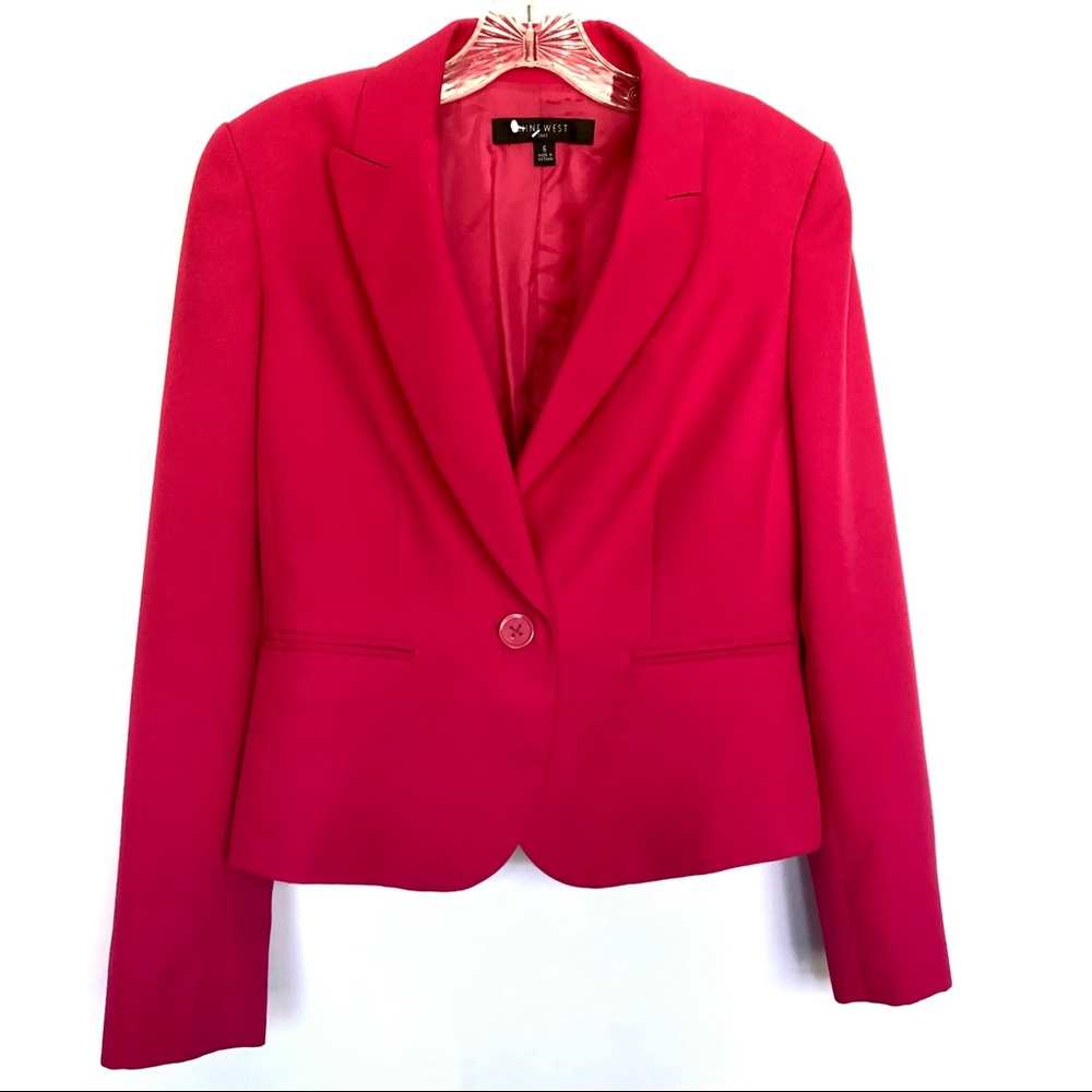 Nine West Hot Pink Suit Blazer